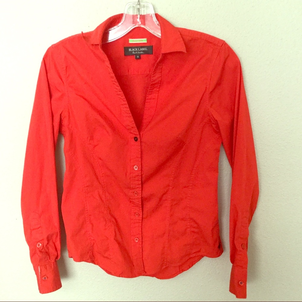 Paul Smith women’s red button up shirt. Size US 8